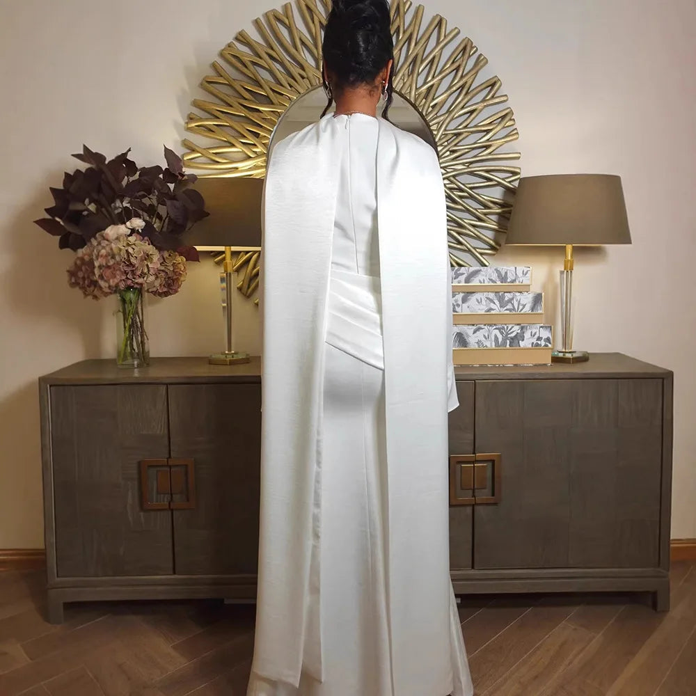 Grace Draped Satin Gown