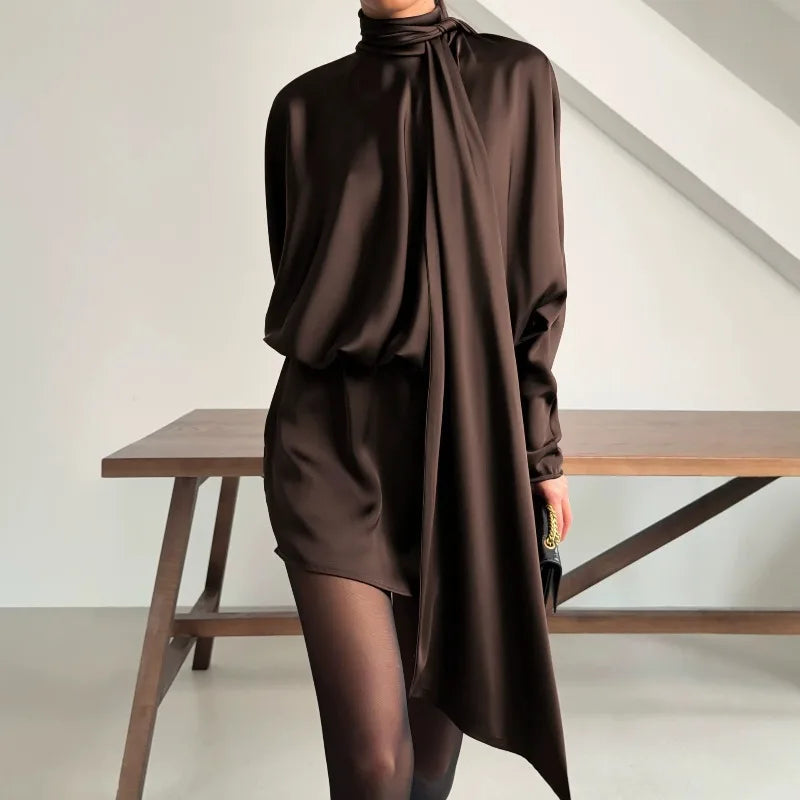 Lumière Satin Scarf Mini Dress
