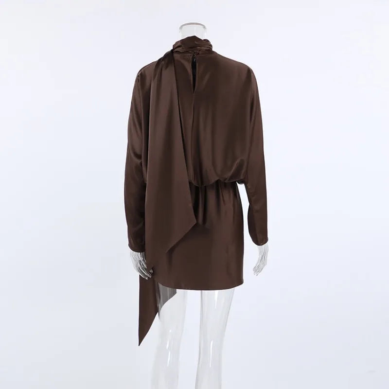 Lumière Satin Scarf Mini Dress