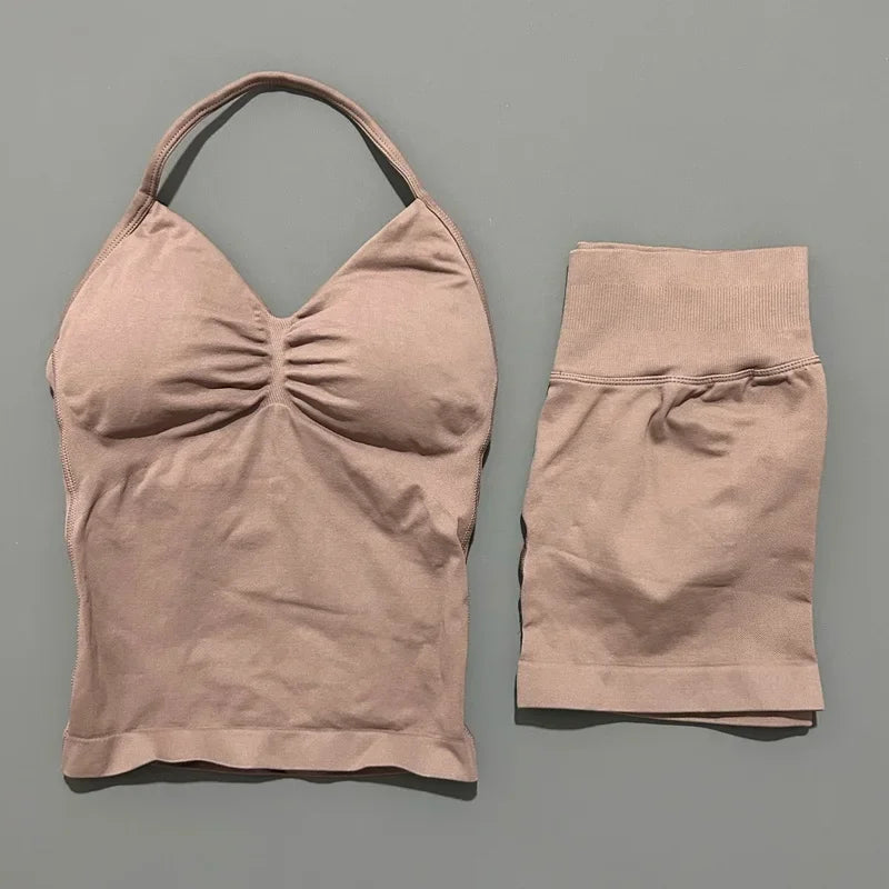Halo Halter Shorts Set