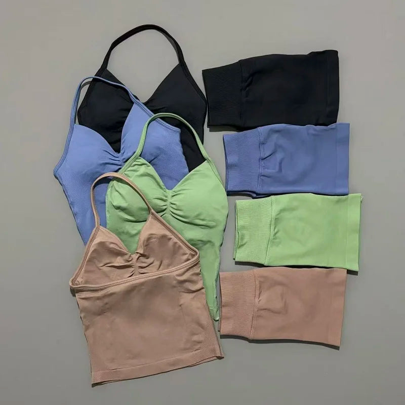 Halo Halter Shorts Set