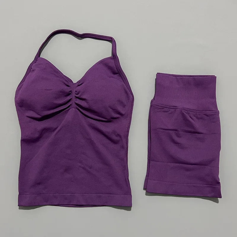 Halo Halter Shorts Set