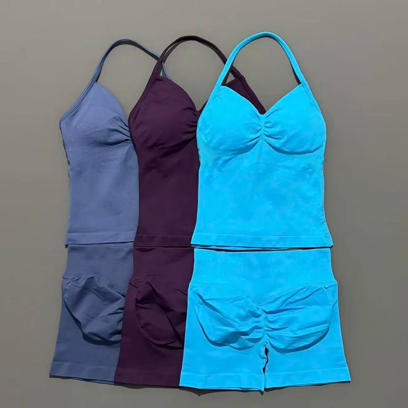 Halo Halter Shorts Set