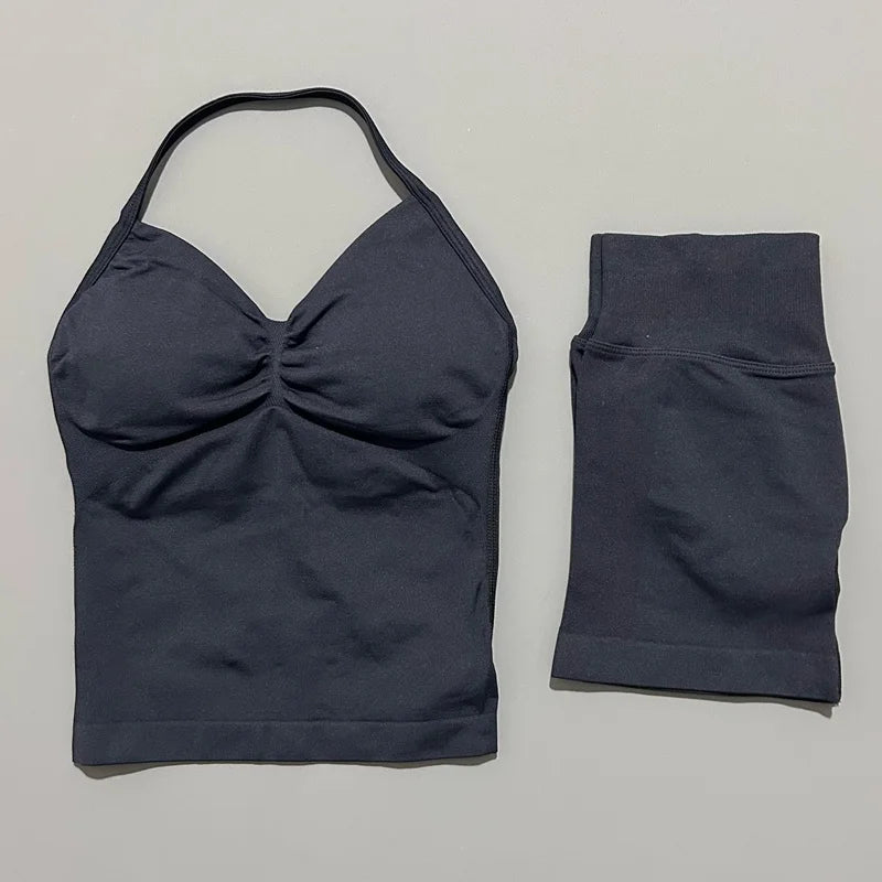Halo Halter Shorts Set