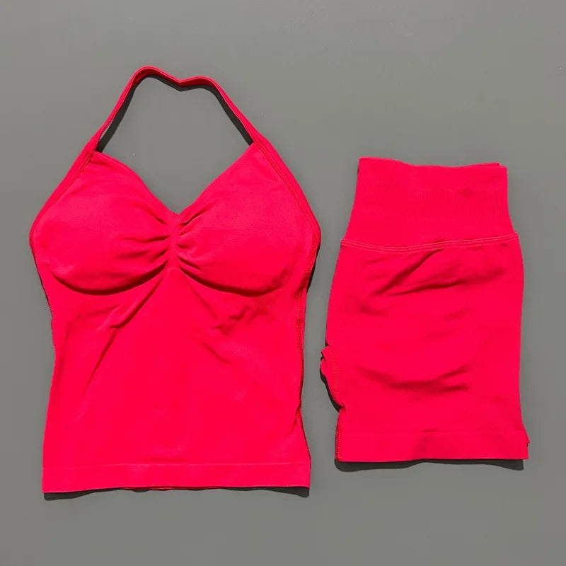 Halo Halter Shorts Set