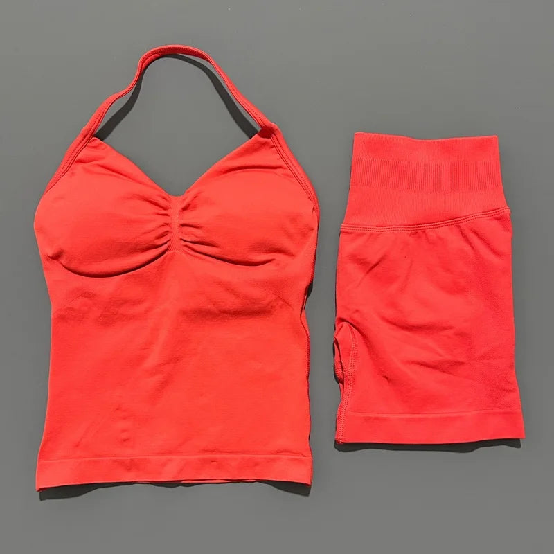 Halo Halter Shorts Set