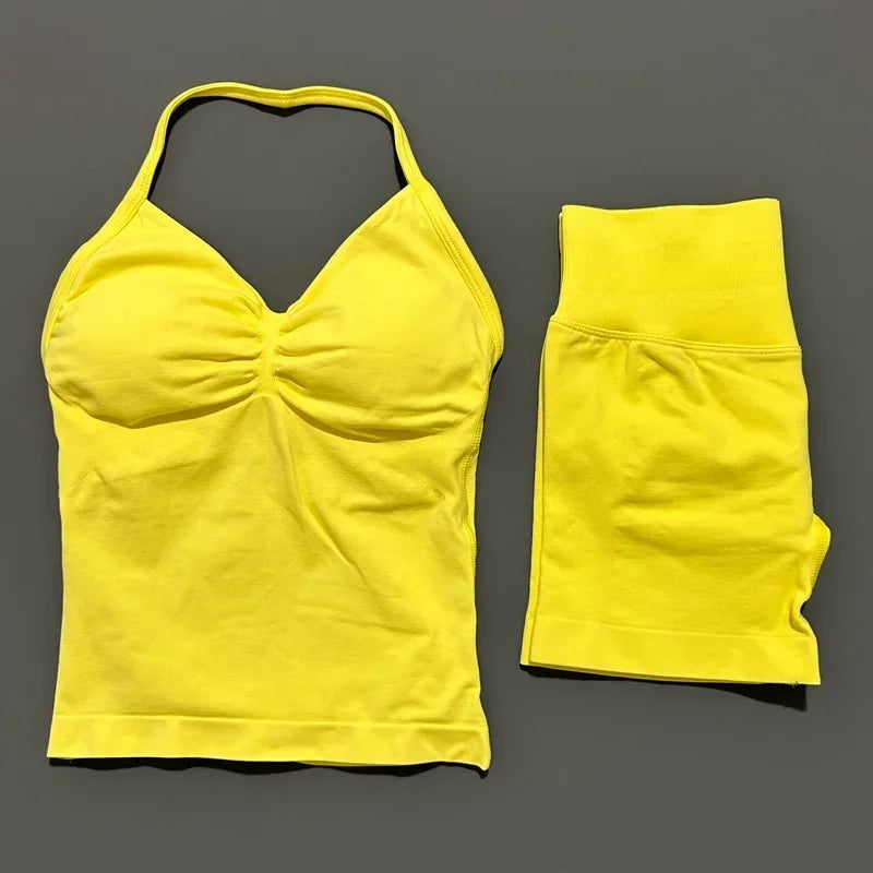 Halo Halter Shorts Set
