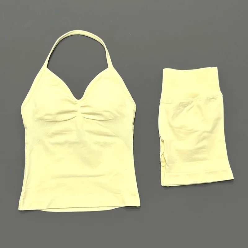 Halo Halter Shorts Set
