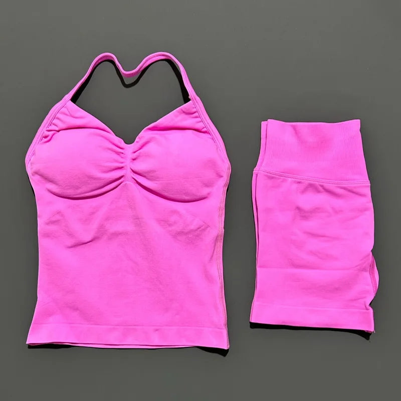 Halo Halter Shorts Set