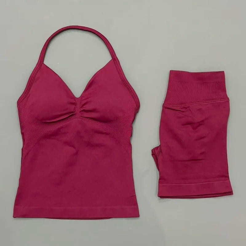 Halo Halter Shorts Set