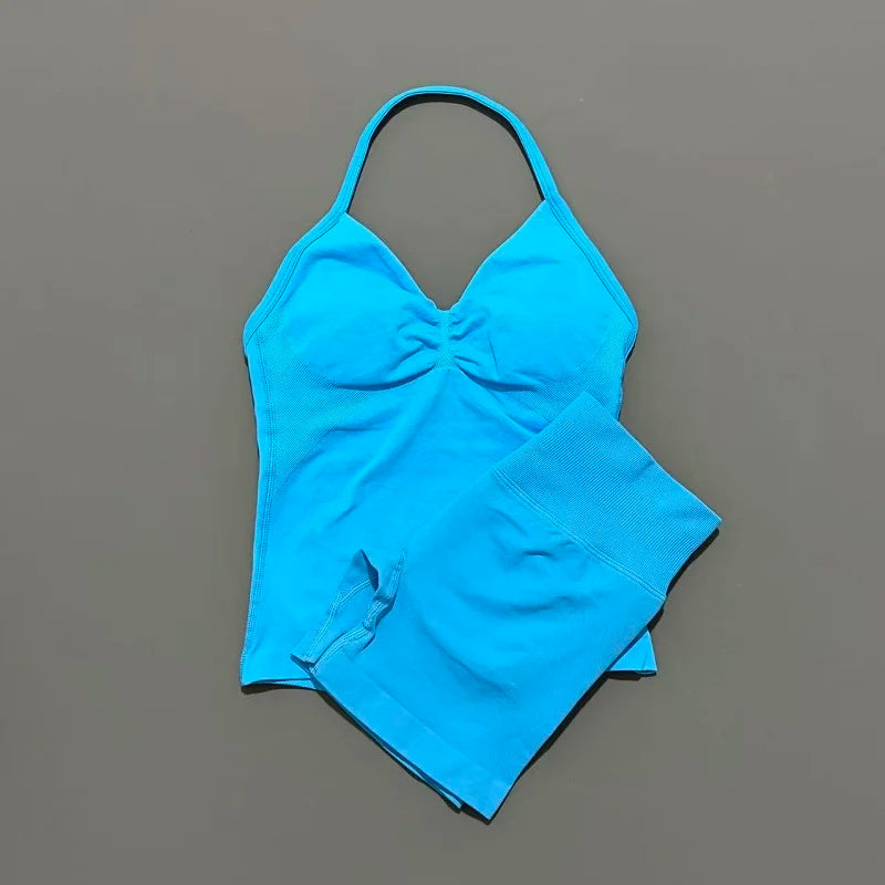 Halo Halter Shorts Set