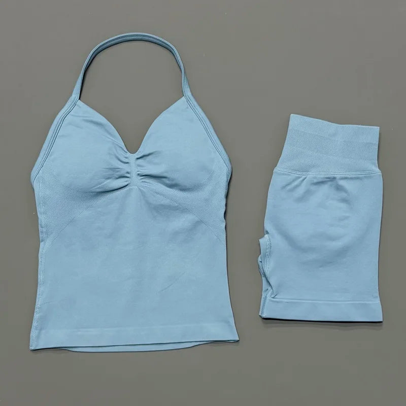 Halo Halter Shorts Set