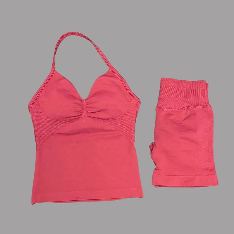 Halo Halter Shorts Set