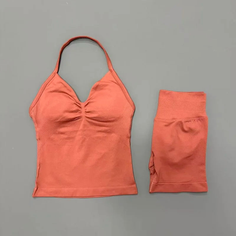 Halo Halter Shorts Set