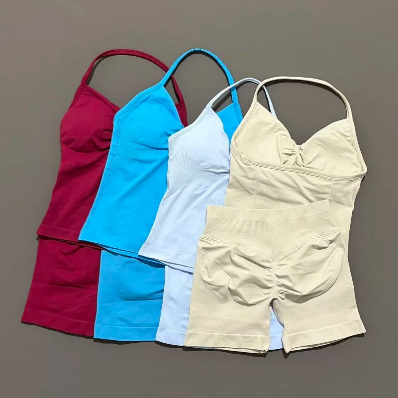 Halo Halter Shorts Set