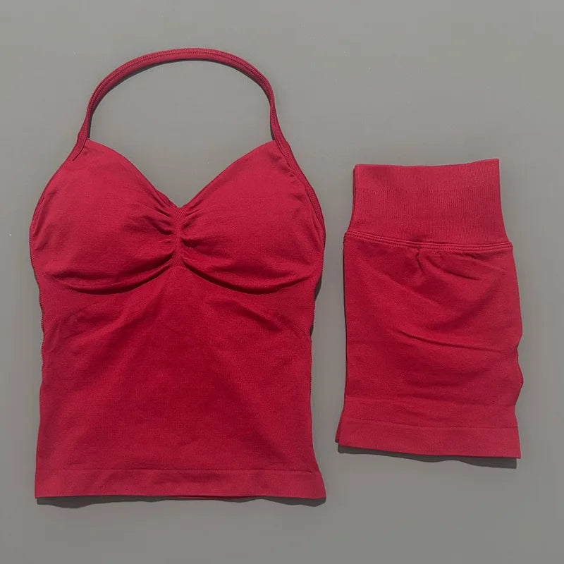 Halo Halter Shorts Set