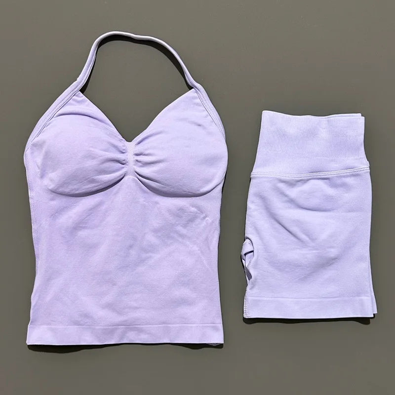 Halo Halter Shorts Set