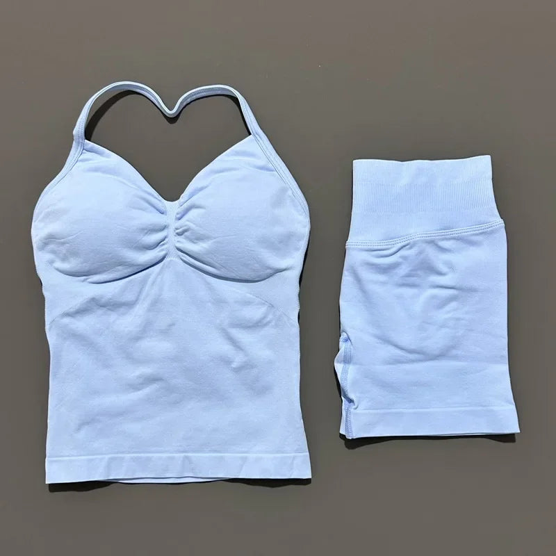 Halo Halter Shorts Set