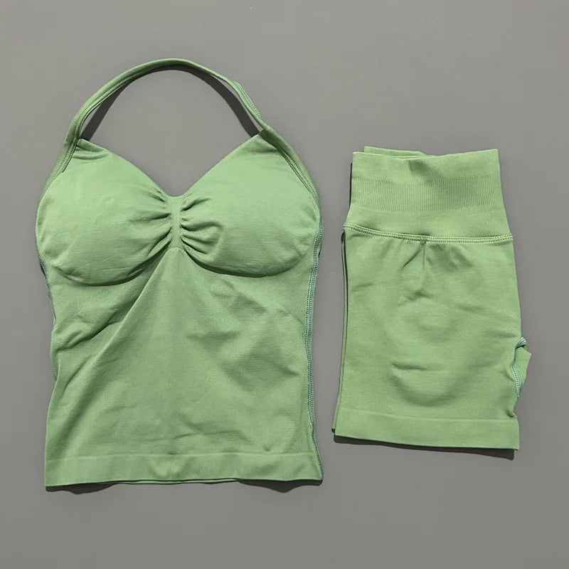 Halo Halter Shorts Set