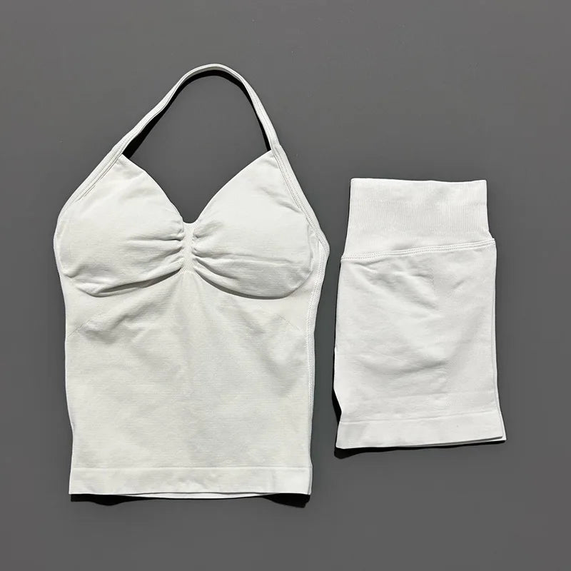 Halo Halter Shorts Set
