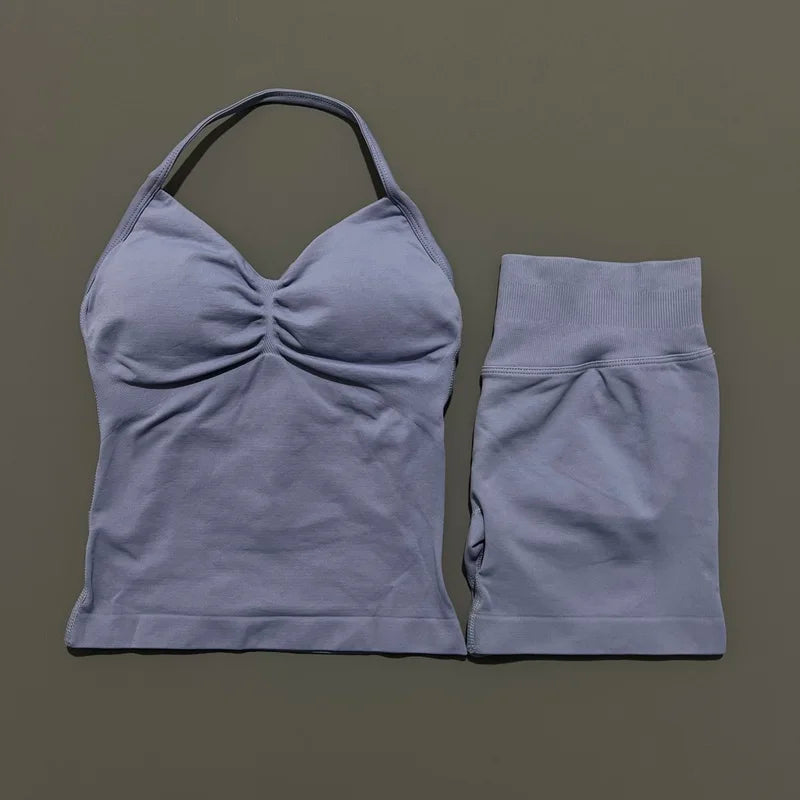 Halo Halter Shorts Set