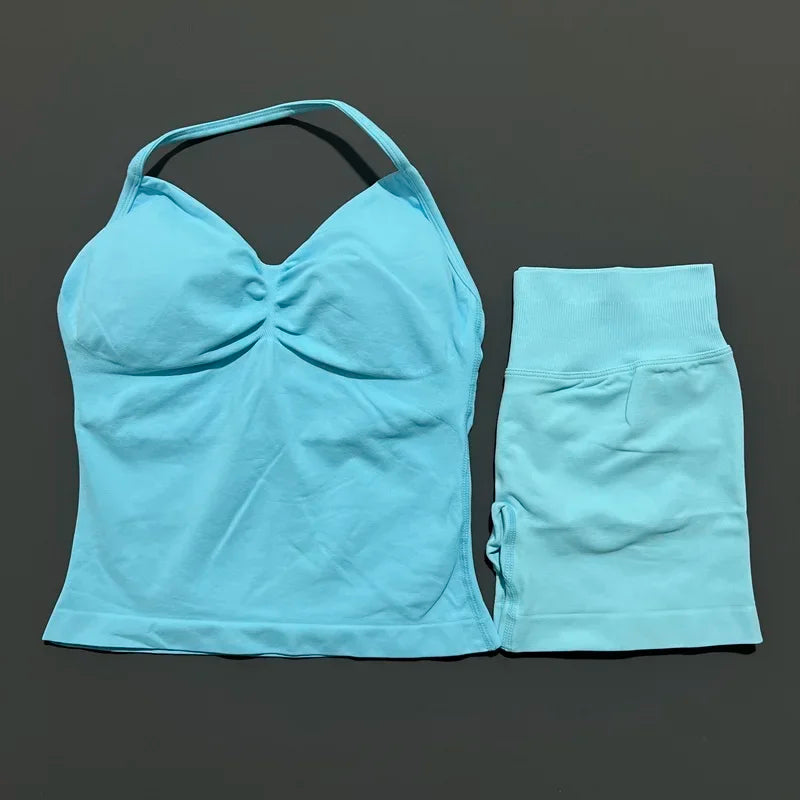 Halo Halter Shorts Set
