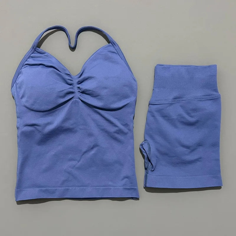 Halo Halter Shorts Set