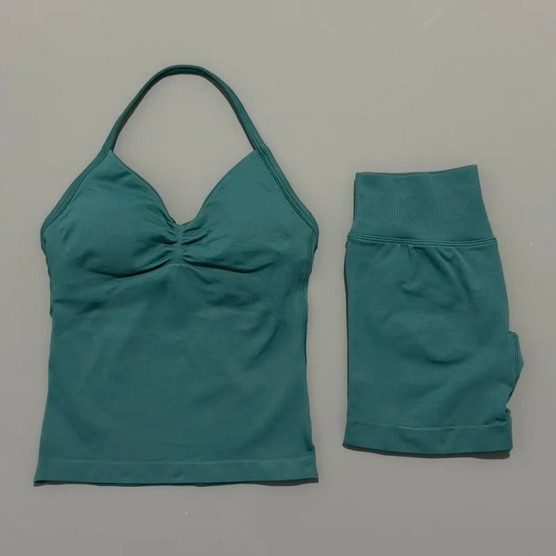 Halo Halter Shorts Set