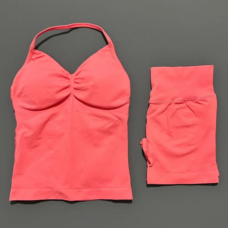 Halo Halter Shorts Set