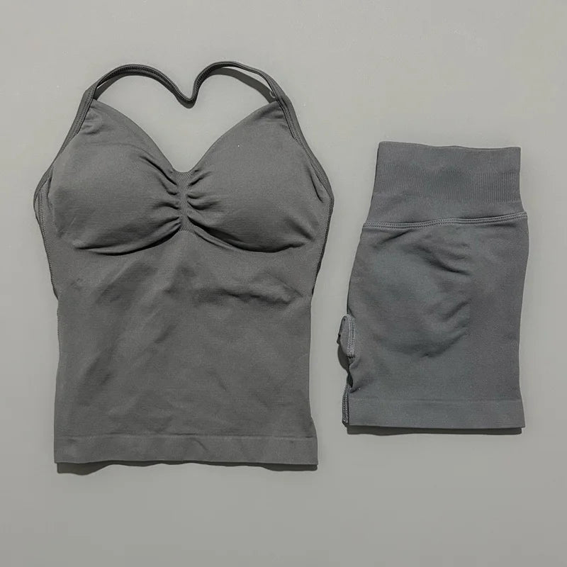 Halo Halter Shorts Set