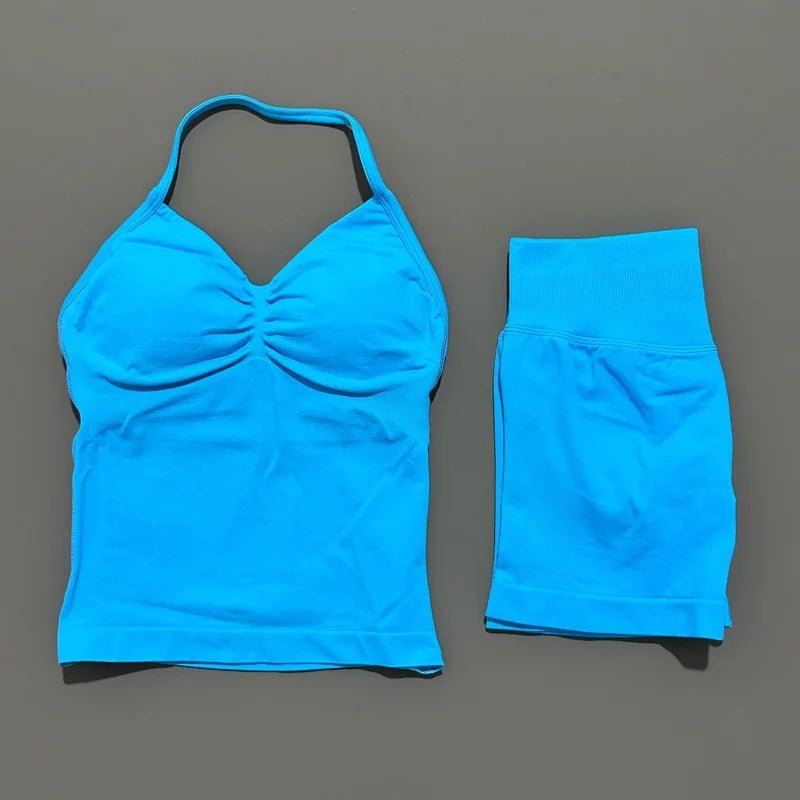 Halo Halter Shorts Set