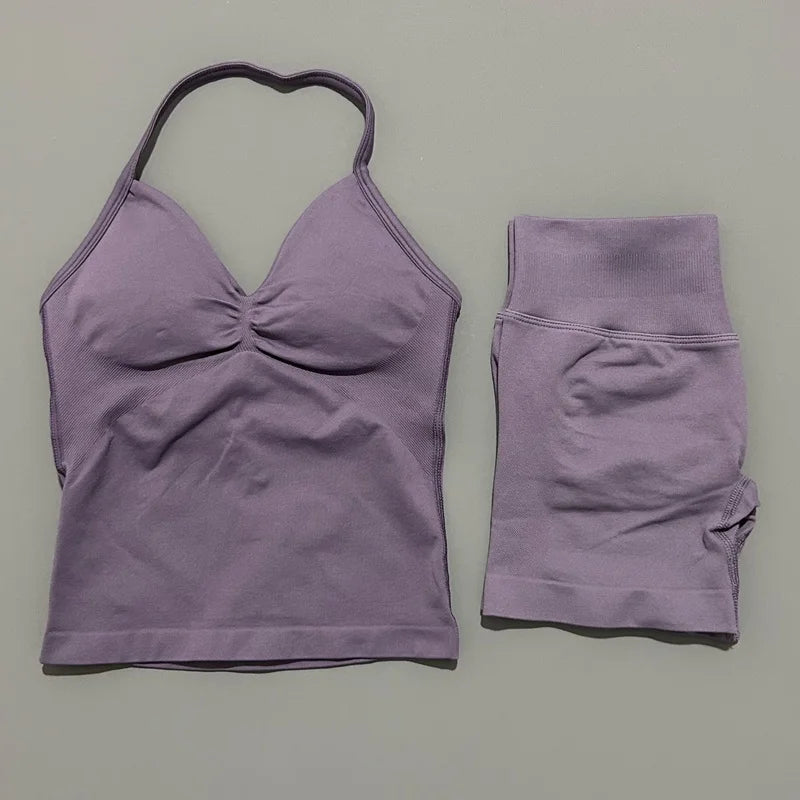 Halo Halter Shorts Set