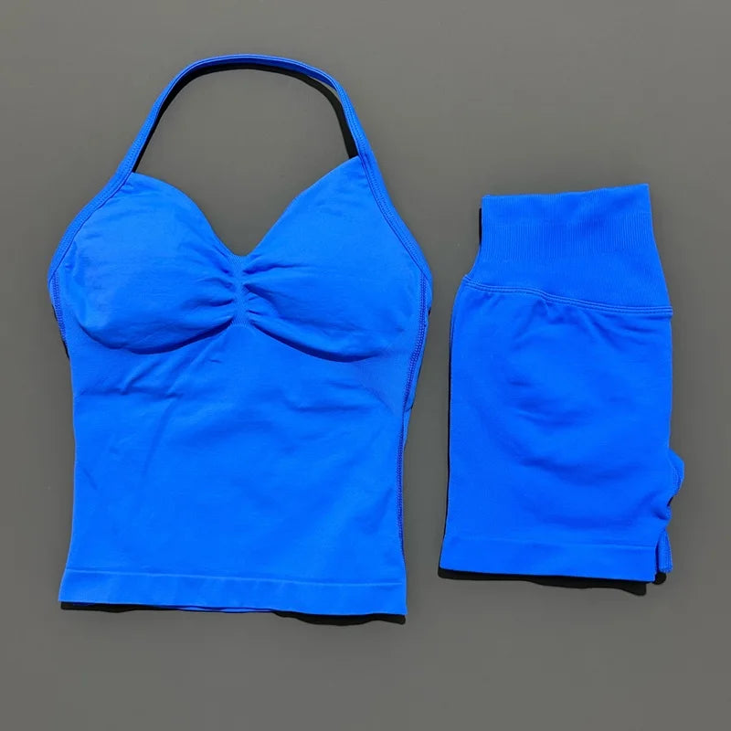 Halo Halter Shorts Set