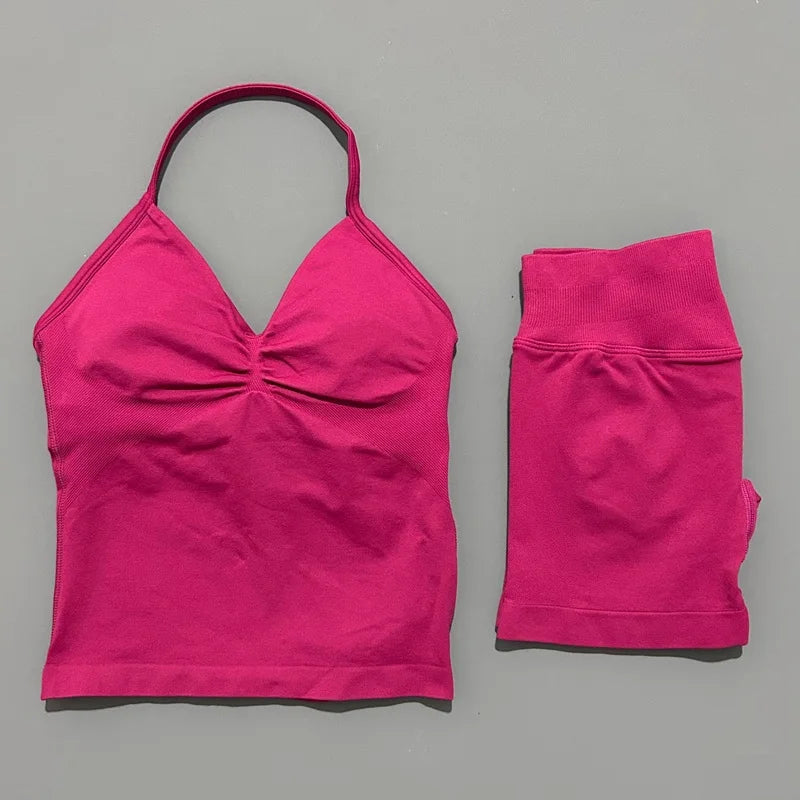 Halo Halter Shorts Set