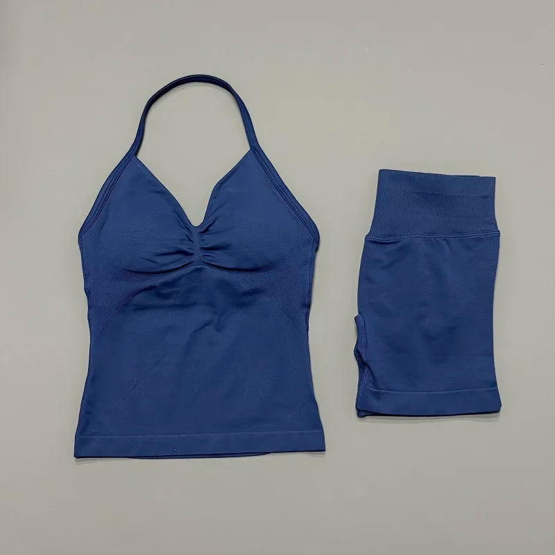 Halo Halter Shorts Set