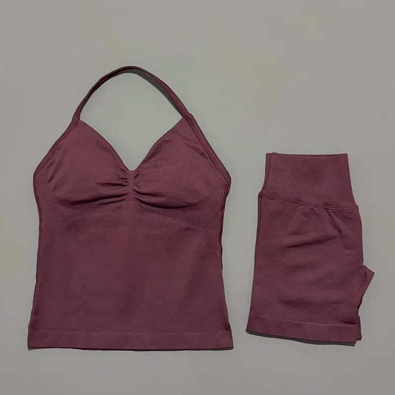 Halo Halter Shorts Set
