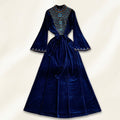 Noir Velvet Crystal Dress